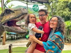 Família em sua viagem de final de ano em Pomerode