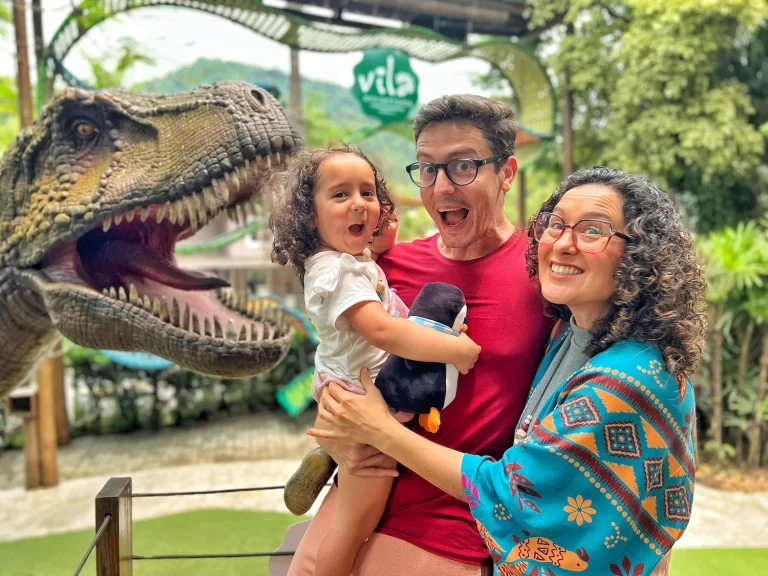 Família em sua viagem de final de ano em Pomerode